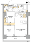 ザ・パークハビオ上野レジデンス 906 間取り図