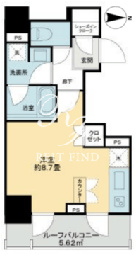 ライオンズ千代田岩本町ミレスKDA 302 間取り図