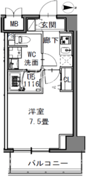 エスレジデンス新御徒町ウエスト 504 間取り図