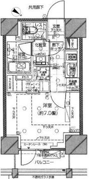ピアース赤坂 308 間取り図