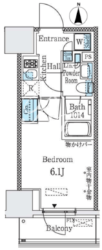 クレヴィアリグゼ大井町 1302 間取り図