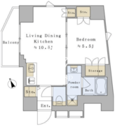 ブリリアイスト新宿曙橋 804 間取り図