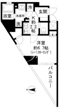 フェルモアルテ世田谷若林 306 間取り図
