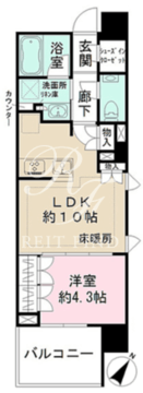 ルフォン蔵前ザ・レジデンス 308 間取り図