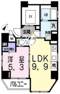 サンマルティーノ東麻布 501 間取り図