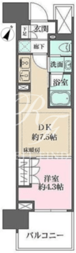 ルフォン蔵前ザ・レジデンス 507 間取り図