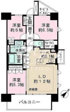 ルフォン蔵前ザ・レジデンス 804 間取り図