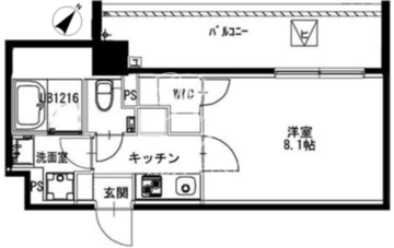 市ヶ谷仲之町ヒルズ N-308 間取り図