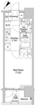 コンフォリア品川イースト 508 間取り図