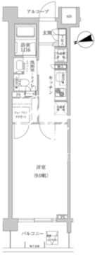 コンフォリア目黒青葉台 332 間取り図