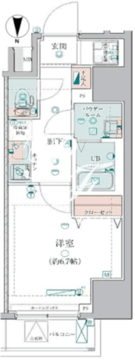 ジェノヴィア錦糸町スカイガーデン 401 間取り図