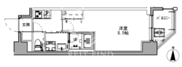 ラドゥセール蒲田 304 間取り図