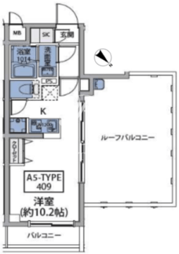 ルネサンスコート新宿余丁町 409 間取り図