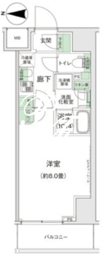スタイリオ蒲田2 1204 間取り図