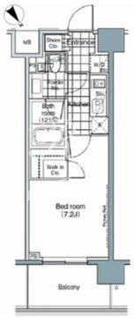 パークハビオ赤坂 902 間取り図