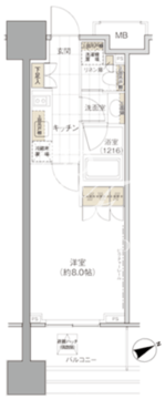 パークハビオ西新宿 602 間取り図