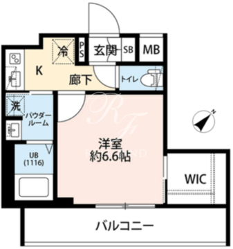 プレール・ドゥーク門前仲町3 703 間取り図