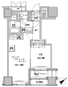 ウエストパークタワー池袋 1112 間取り図