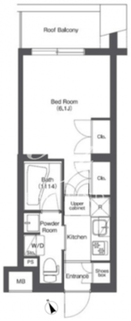 コンフォリア不動前 405 間取り図