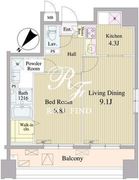 リヴィェ日本橋 1001 間取り図