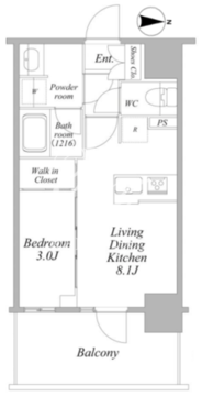 ネベル赤羽 502 間取り図