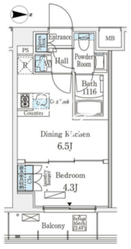 ベルファース池尻 408 間取り図