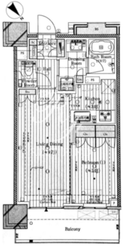 ブランズタワー豊洲 2917 間取り図