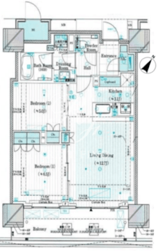 ブランズタワー豊洲 26F 間取り図