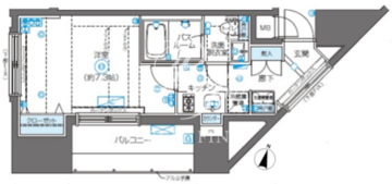 ズーム新宿南ファースト 1ｰ603 間取り図
