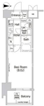 コンフォリア新宿 406 間取り図