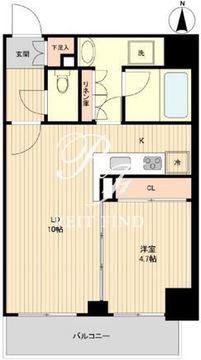 ザ・パーククロス広尾 701 間取り図