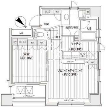 ドゥーエ銀座イースト2 203 間取り図
