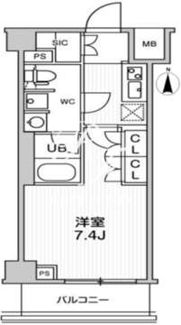 ジェノヴィア本所吾妻橋2スカイガーデン 205 間取り図