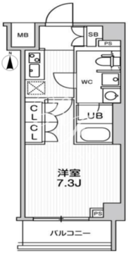 ジェノヴィア本所吾妻橋2スカイガーデン 308 間取り図