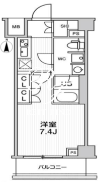 ジェノヴィア本所吾妻橋2スカイガーデン 406 間取り図