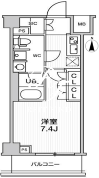 ジェノヴィア本所吾妻橋2スカイガーデン 707 間取り図