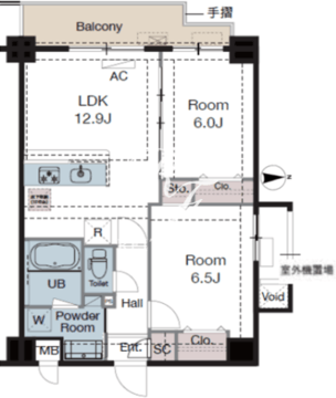 ラグゼナ東陽町 309 間取り図