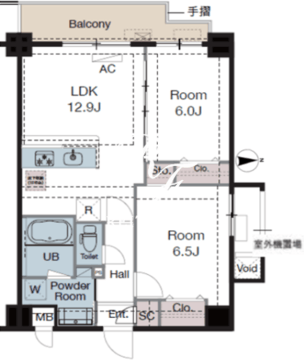 ラグゼナ東陽町 509 間取り図