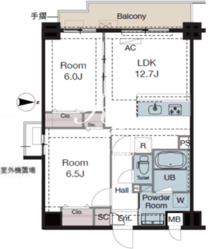ラグゼナ東陽町 513 間取り図