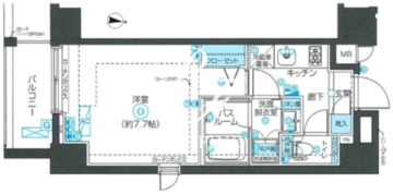 ズーム西新宿 803 間取り図