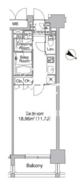 レジディア市ヶ谷2 603 間取り図