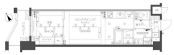 ズーム高田馬場ウエスト 404 間取り図