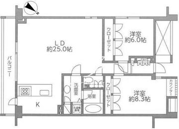 レジディア北新宿 204 間取り図