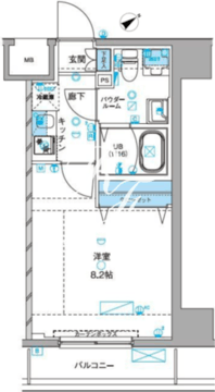 ジェノヴィア浅草3グリーンヴェール 707 間取り図