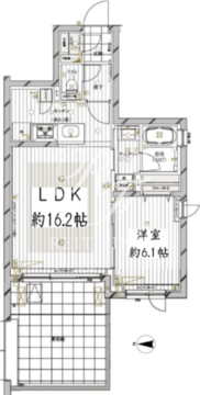 レガリス目黒西小山 101 間取り図