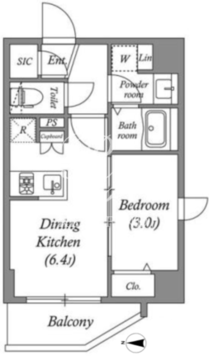 グランパセオ両国2 604 間取り図