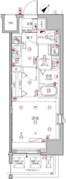 若松河田ステーションレジデンス 302 間取り図