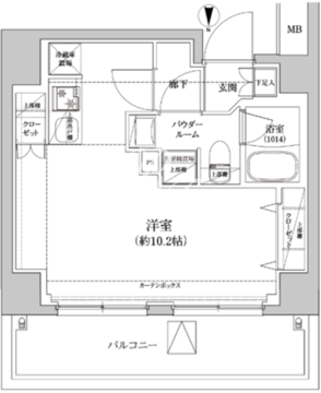 リルシアシティ森下 303 間取り図