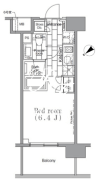 パークハビオ目黒リバーサイド 206 間取り図