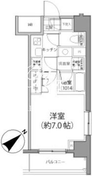 パークハビオ東向島 604 間取り図